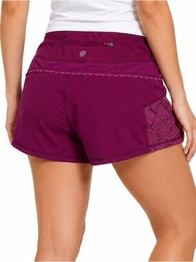 Athleta Home Run Running Shorts S Raspberry Purple Lined